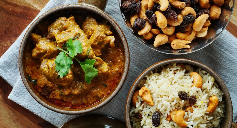 Mutton Korma with Saffron Rice