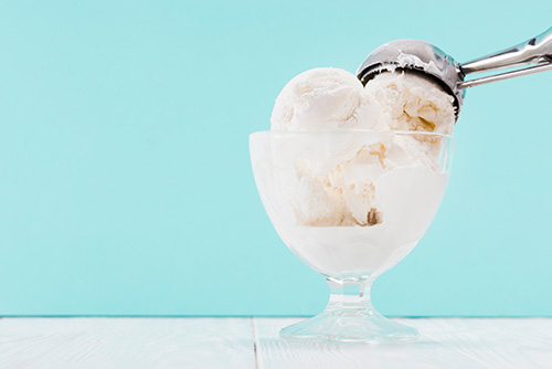 Scoops of vanilla ice cream Scoops of vanilla ice cream