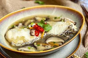 Cod in Garlic-Ginger Broth
