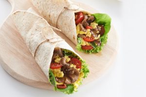 Maitake Mushroom Wholemeal Breakfast Wraps