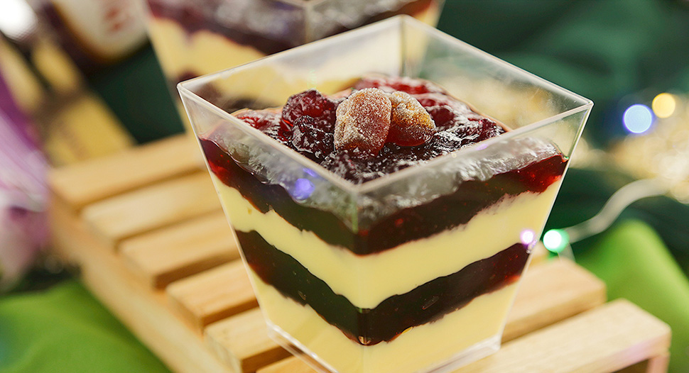 Ribena Blackcurrant Milk Pudding