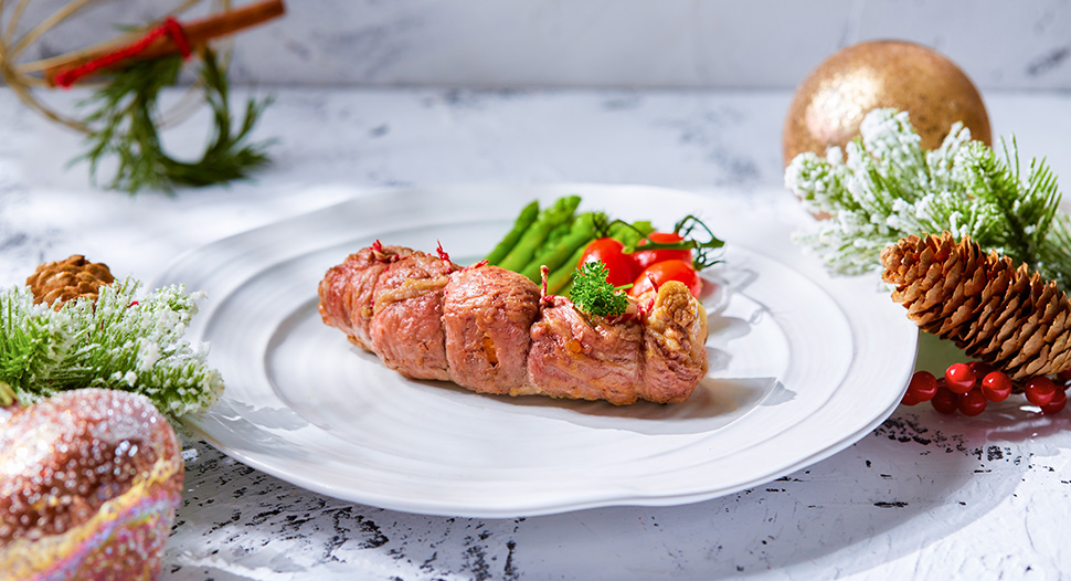 Salted Egg Pork Roulade