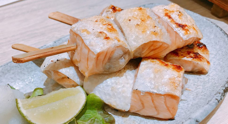 Salmon Belly Skewers recipe