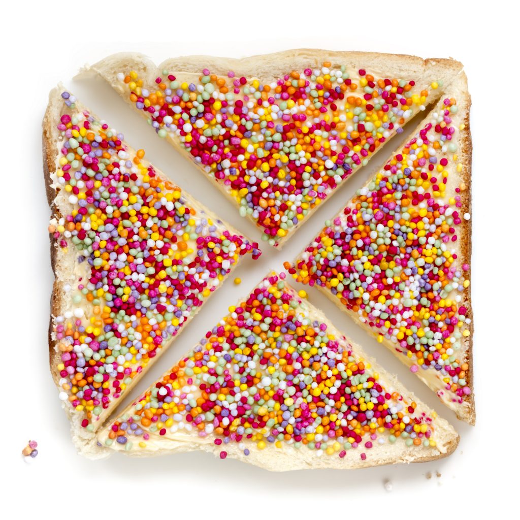 Fairy Bread Top View Isolated