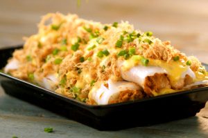 salted egg yolk chee cheong fun