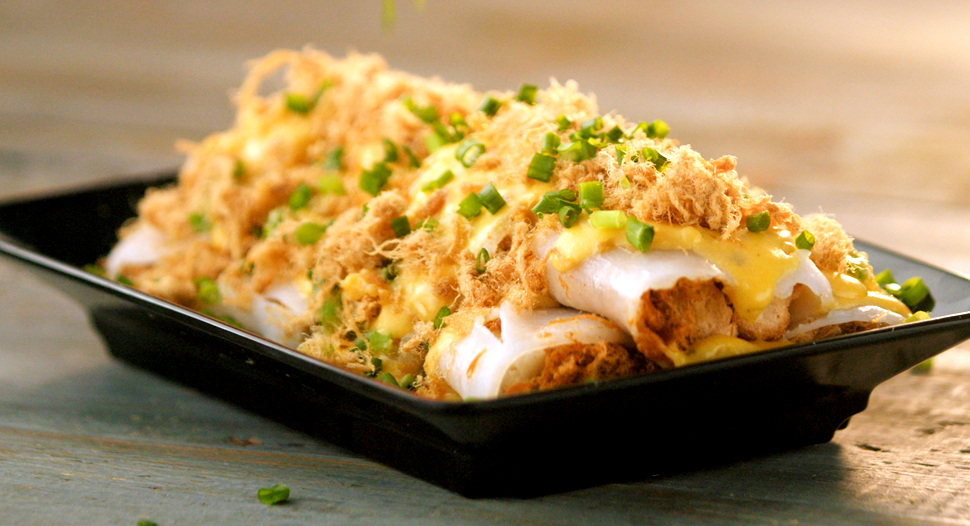 salted egg yolk chee cheong fun