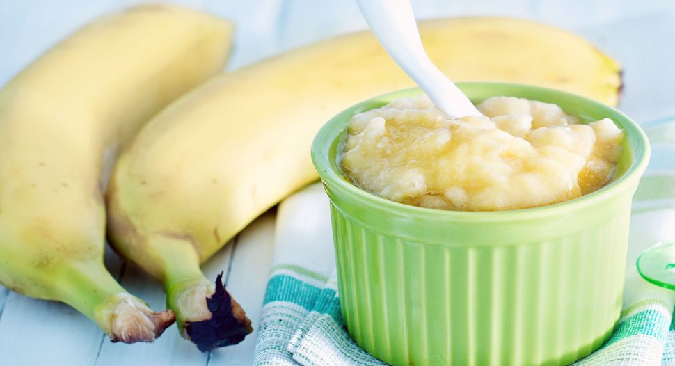Banana puree for babies
