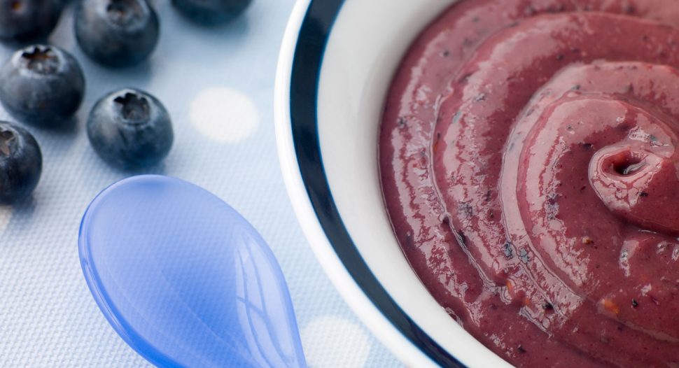 Blueberry puree for babies