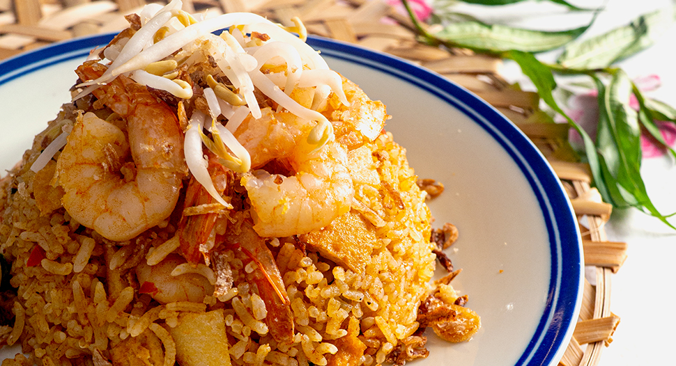 rice cooker laksa fried rice