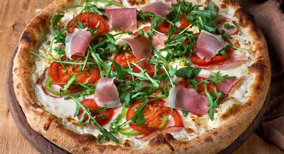 Pizza with Fresh Vegetables recipe