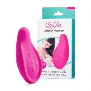 Pink rubber breast lactation massager