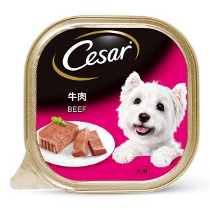 Cesar dog wet food beef