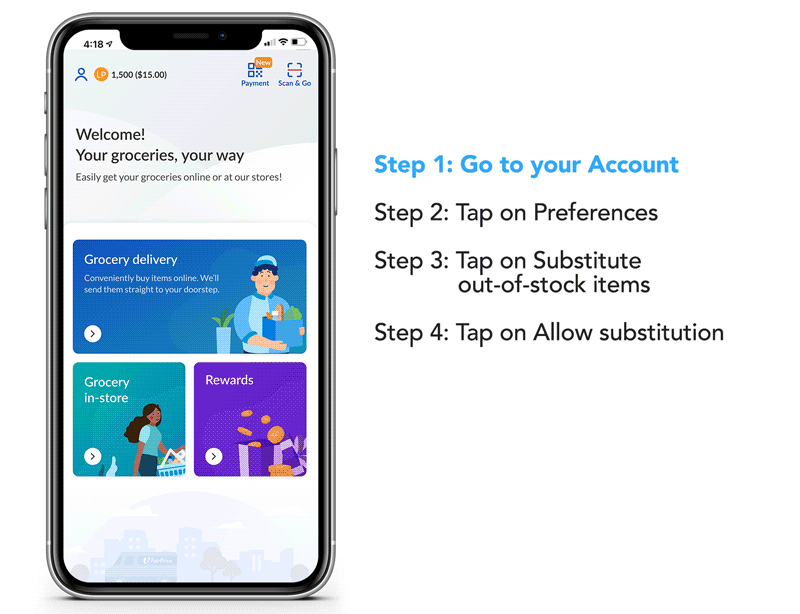 5__phone-Account-Substitution-steps-800-v2 Substitution of out of stock items - opt in via Accounts