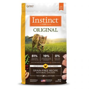 Pack of Instinct Original Grain-Free Chicken Dry Cat Food