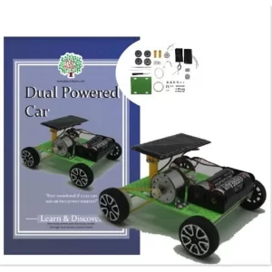 Dual powered solar car kids toy