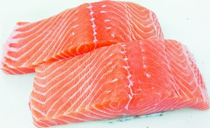 Two fillets of Norwegian salmon