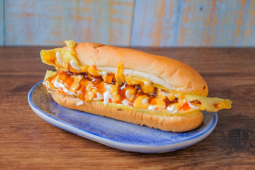 Malaysian Roti John hotdog