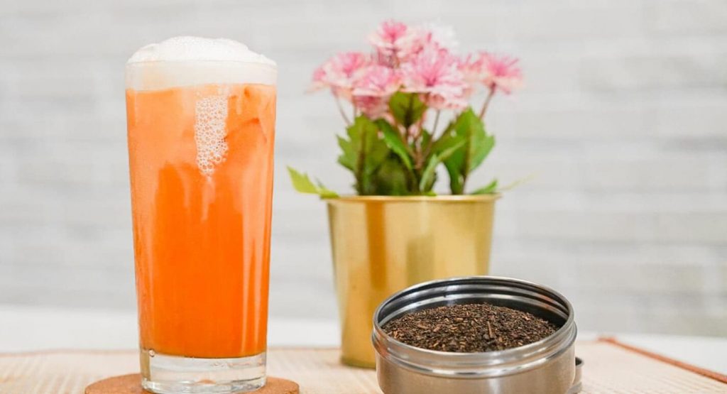 Glass of Honey Buih Iced Tea