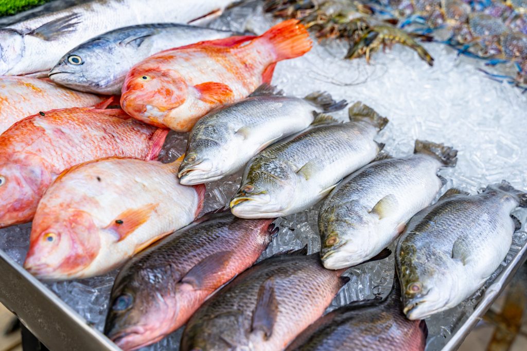 Seafood,On,Ice,At,The,Fish,Market