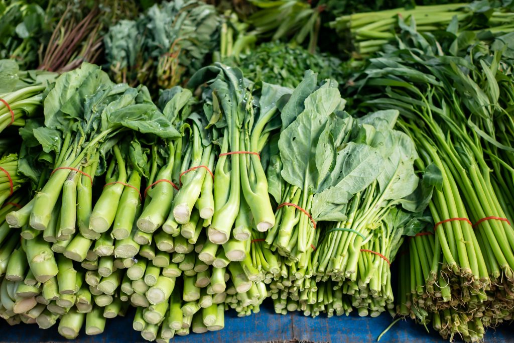 Chinese,Kale,And,Other,Vegetables,On,Stall,In,Fresh,Market