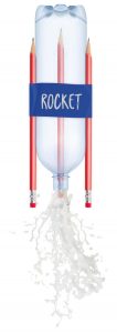 Handmade plastic bottle rocket