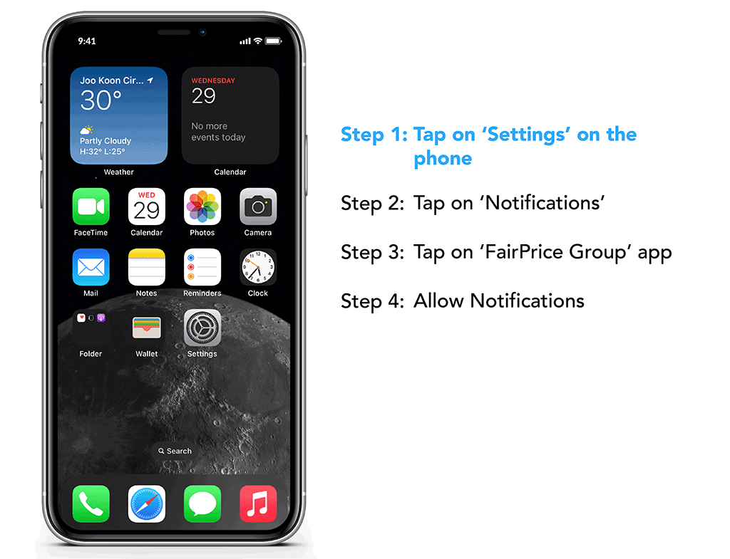 Enable-Notification-(FP-Group-app) Enable location services and push notifications on Phone setting