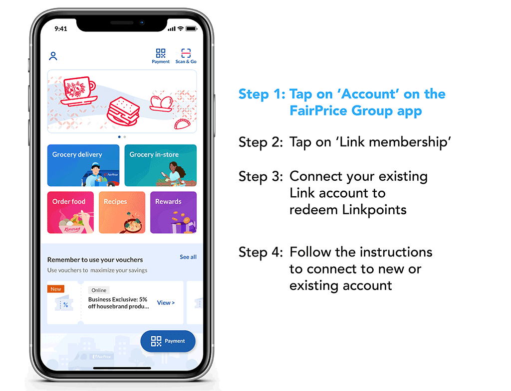 Link-Membership-Card-(FP-Group-app) Connect your existing Link account to earn and redeem Linkpoints on the FairPrice Group app