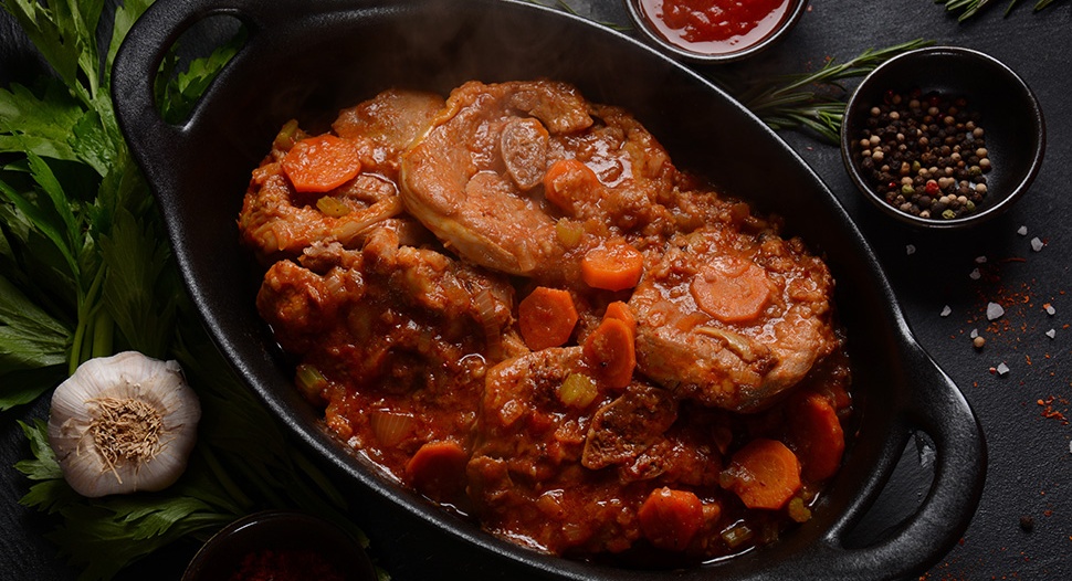 Braised Australian Beef Shin Shank with Mushroom & Onion Recipe