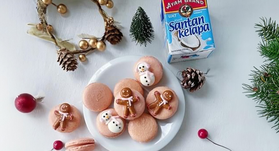 Christmas Coconut Macarons