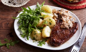 Pan-Seared-Beef-Flank-with-Asian-Mushroom-Sauce-970x585 Pan Seared Australian Beef Flank Steak with Asian Mushroom Sauce Recipe