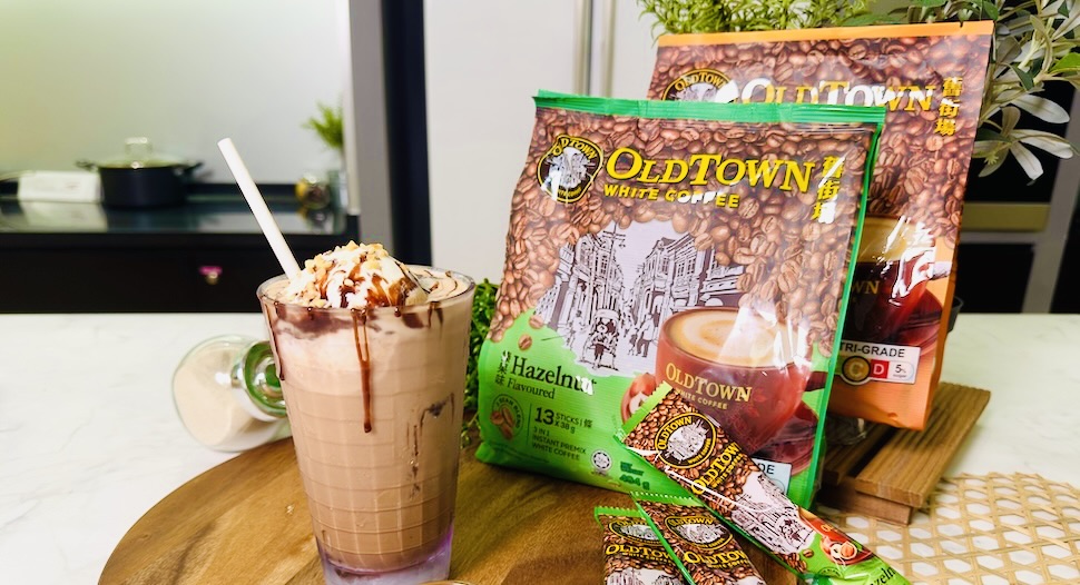 Oldtown Hazelnut White Coffee Milkshake Recipe