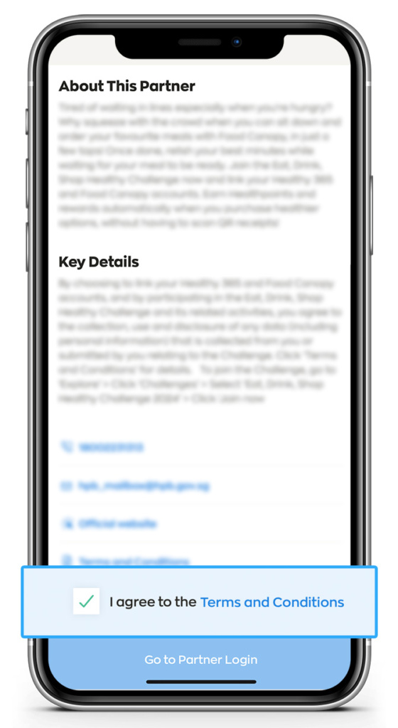 phone-How-to-link-Healthy-365-and-FPG-apps-step3-v2 How to link my FairPrice Group and Healthy 365 app accounts - Step 3 - Read HPB’s Terms & Conditions (T&Cs) carefully and tick the checkbox to agree