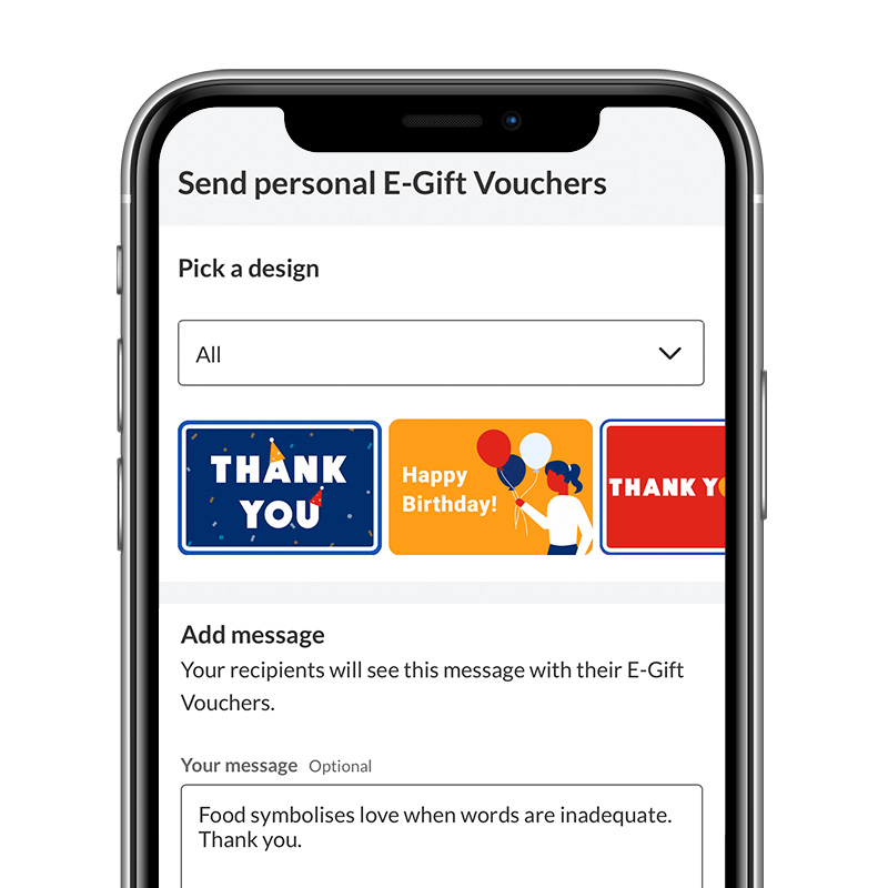 Send e-gift vouchers through the FairPrice Group app