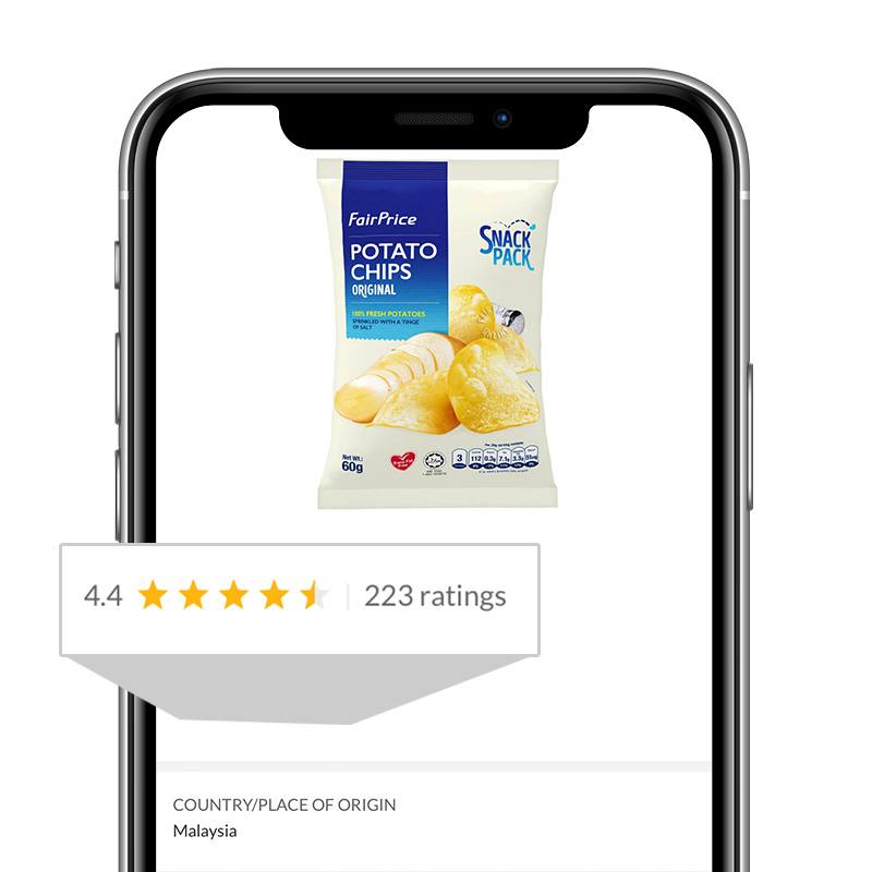 Use the FairPrice Group app to read product reviews & ratings before purchasing