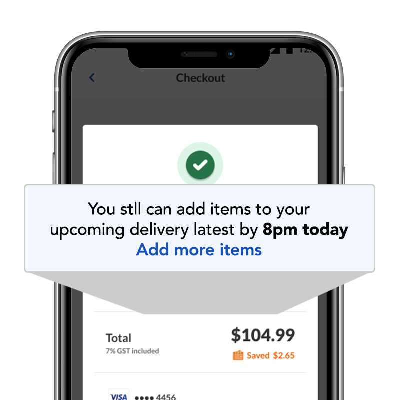 Forgot something? Add items to your upcoming delivery on the FairPrice Group app