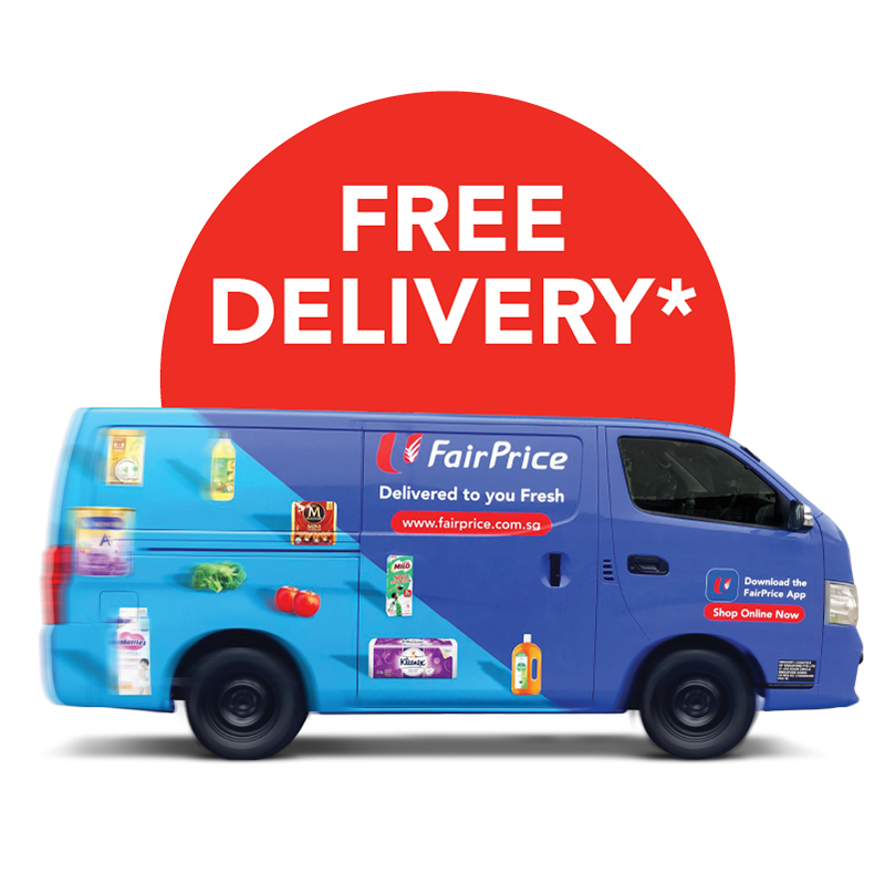 Free delivery for orders $59* and above when you order via the FairPrice Group app