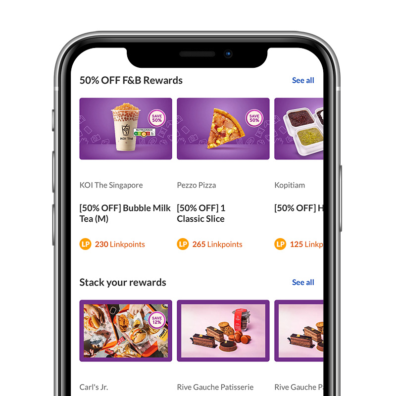 Redeem app-exclusive rewards with Linkpoints that are only available on the FairPrice Group app