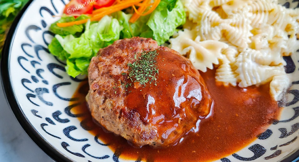 Beef Hamburg with Easy Demi Glace Recipe on FairPrice Group app