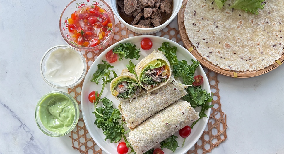 Beef Burrito with FairPrice Butcher’s Marinade Recipe on FairPrice Group app