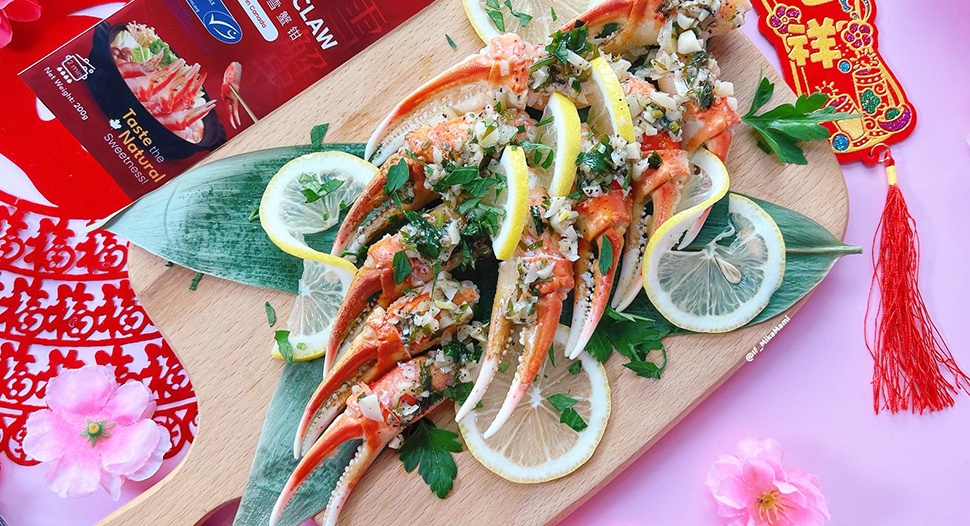 Butter Baked Snow Crab Claws Recipe on FairPrice Group app