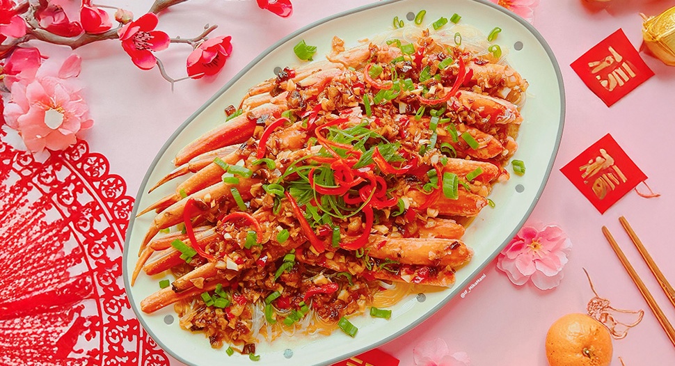 Steamed Snow Crab Legs with Garlic Vermicelli Recipe on FairPrice Group app