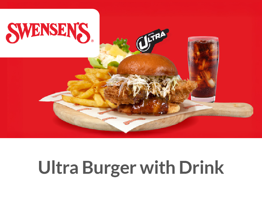 Swensens - Ultra Burger with Drink Swensens - Ultra Burger with Drink