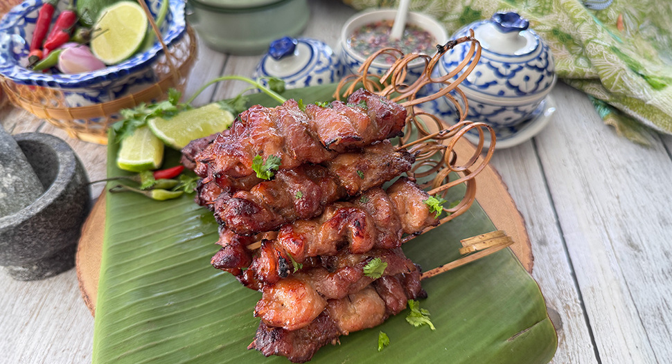 Mooping - Thai-style Pork Skewers Recipe on FairPrice Group app