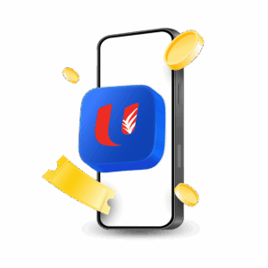 app-5OFF A phone with the FairPrice Group app logo