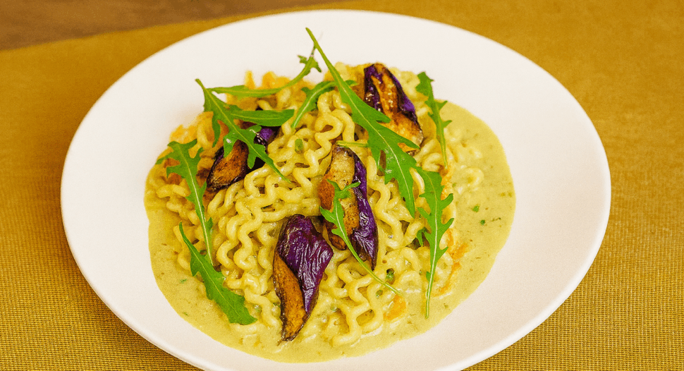 Vegetarian Pasta with Avocado and Eggplant Recipe on FairPrice Group app