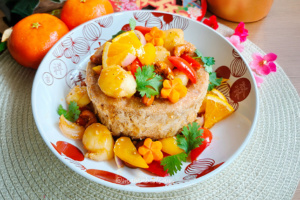 Orange Sauce French Scallops in Yam Ring Recipe on the FairPrice Group app