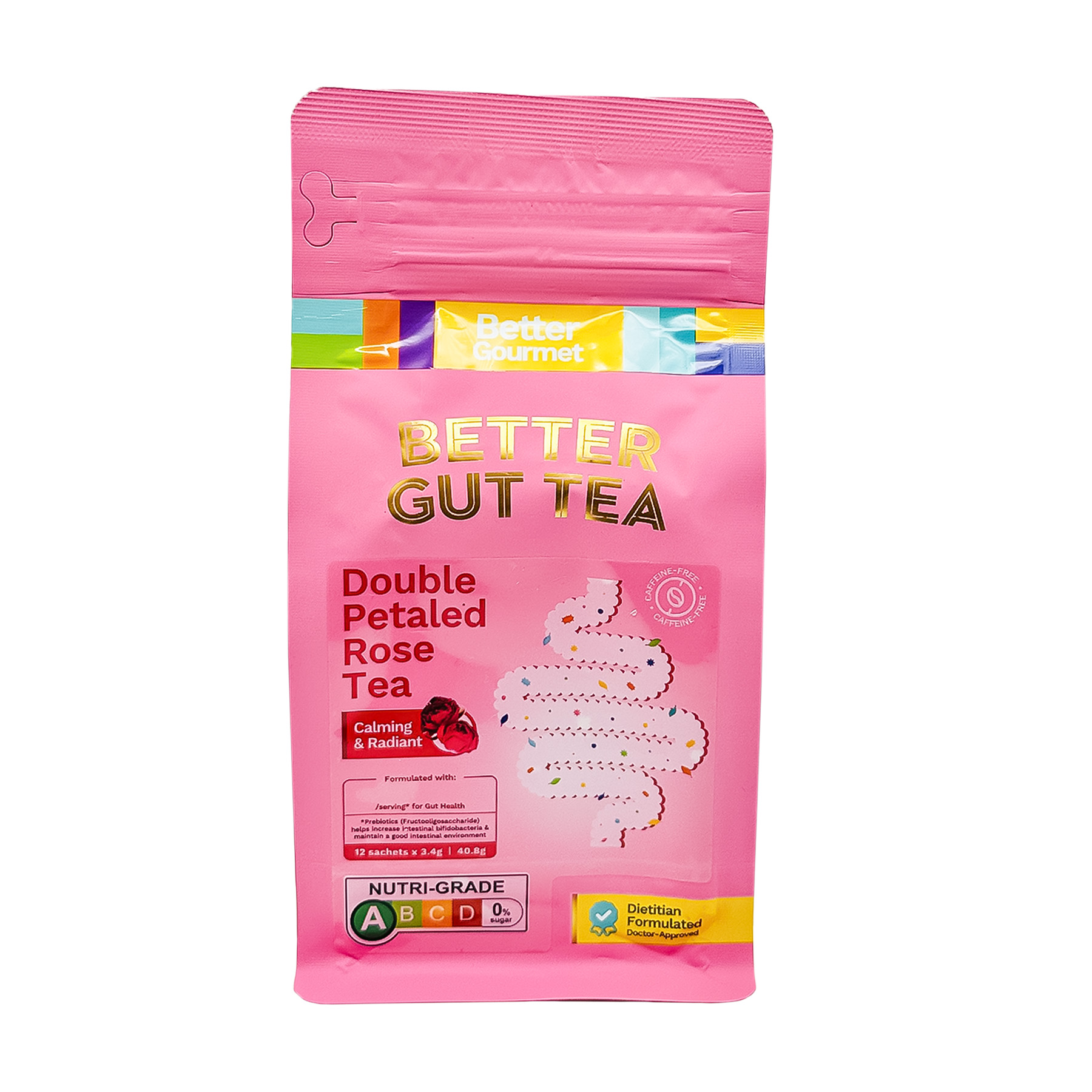 BG Better Gut Tea Double Petaled Rose EA 40.8g-front