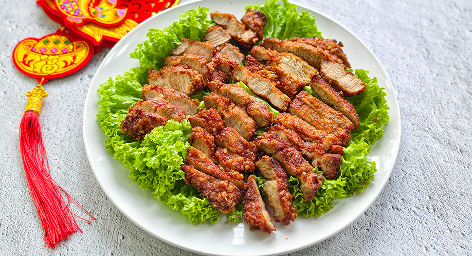 Fried Pork with Fermented Red Bean Curd Recipe on FairPrice Group app