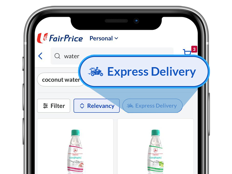 Express-Delivery-Step-2 Express Delivery - Step 2: On the search results or category page, look for the “Express Delivery” filter option.* Tap it to instantly see all the items that are available for Express Delivery.