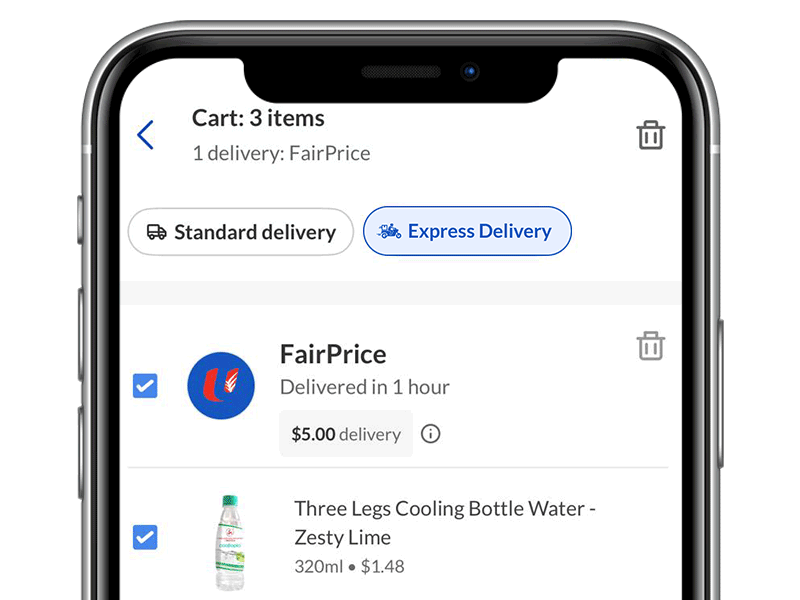 Express-Delivery-Step-5 Express Delivery - Step 5: Review your items and tap “Checkout”. Now, sit back and relax! Your order will be prepared for delivery to your doorstep — at express speed.